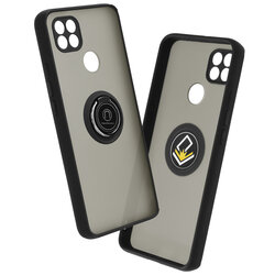Husa Motorola Moto G9 Power Mobster Glinth Cu Inel Suport Stand Magnetic - Negru
