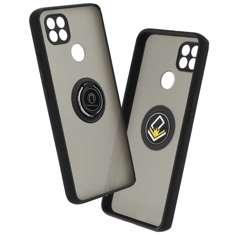 Husa Motorola Moto G9 Power Techsuit Glinth cu inel suport stand magnetic, negru
