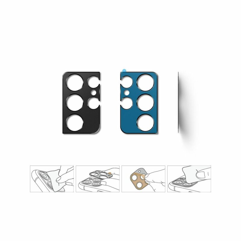 Protectie camera Samsung Galaxy S21 Ultra 5G Ringke Camera Styling, negru