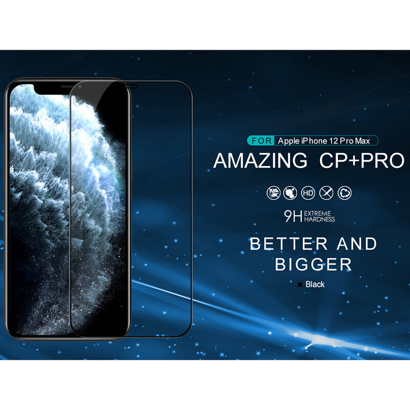 Folie sticla iPhone 12 Pro Max Nillkin Amazing CP+PRO, Negru