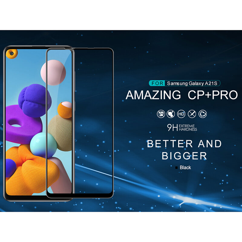 Folie sticla Samsung Galaxy A21s Nillkin Amazing CP+PRO, Negru