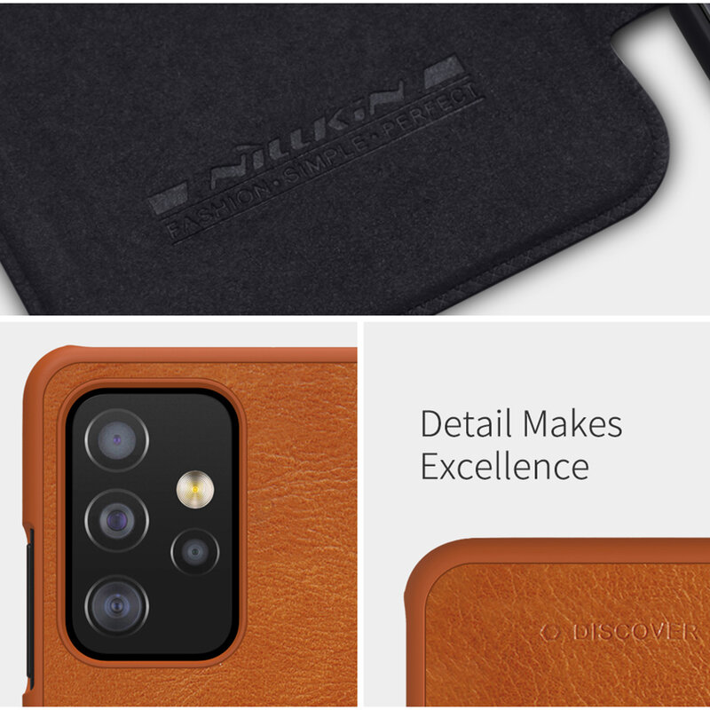 Husa Samsung Galaxy A52 5G Nillkin QIN Leather, negru