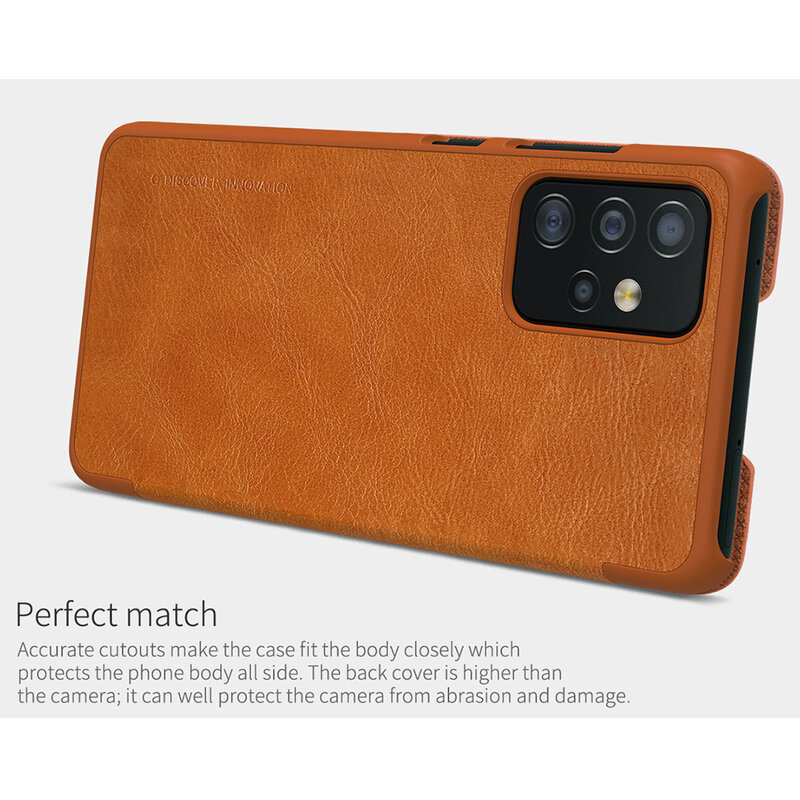 Husa Samsung Galaxy A52 5G Nillkin QIN Leather, negru