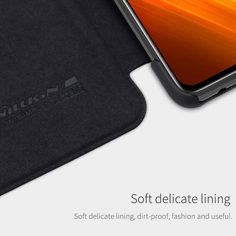 Husa Xiaomi Poco X3 Nillkin QIN Leather, maro