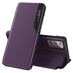 Husa Samsung Galaxy Note 20 Eco Leather View Flip Tip Carte - Mov