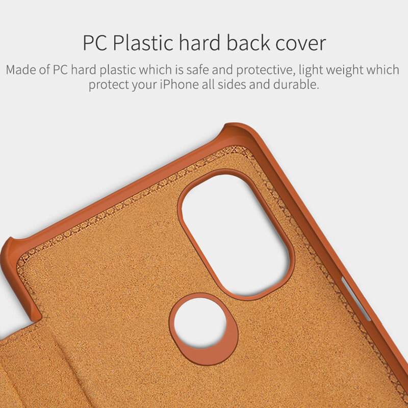 Husa OnePlus Nord N100 Nillkin QIN Leather, rosu