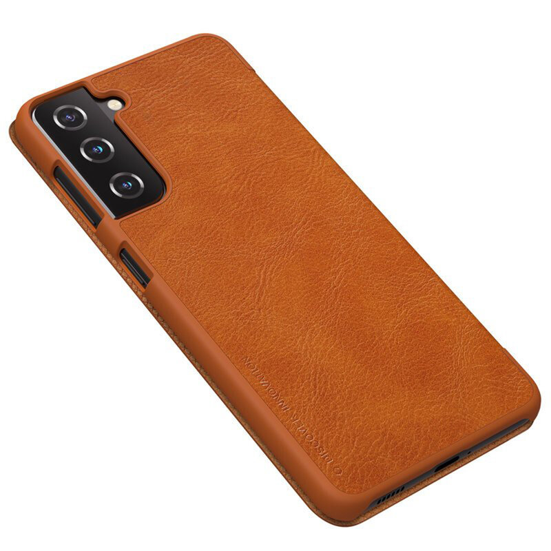 Husa Samsung Galaxy S21 5G Nillkin QIN Leather, maro