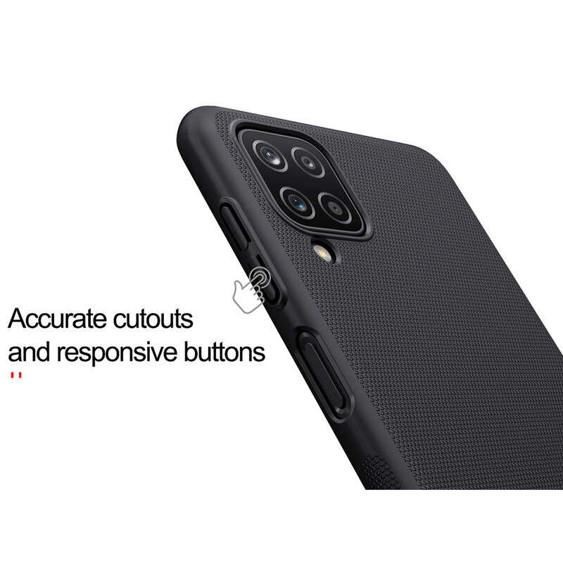 Husa Samsung Galaxy A12 Nillkin Super Frosted Shield, albastru
