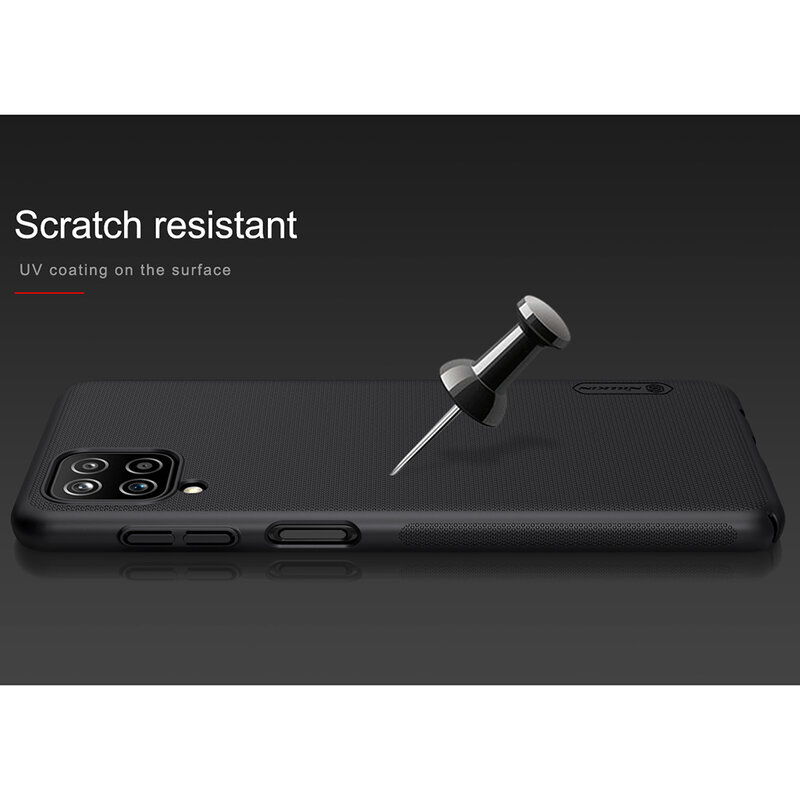 Husa Samsung Galaxy A12 Nillkin Super Frosted Shield, albastru