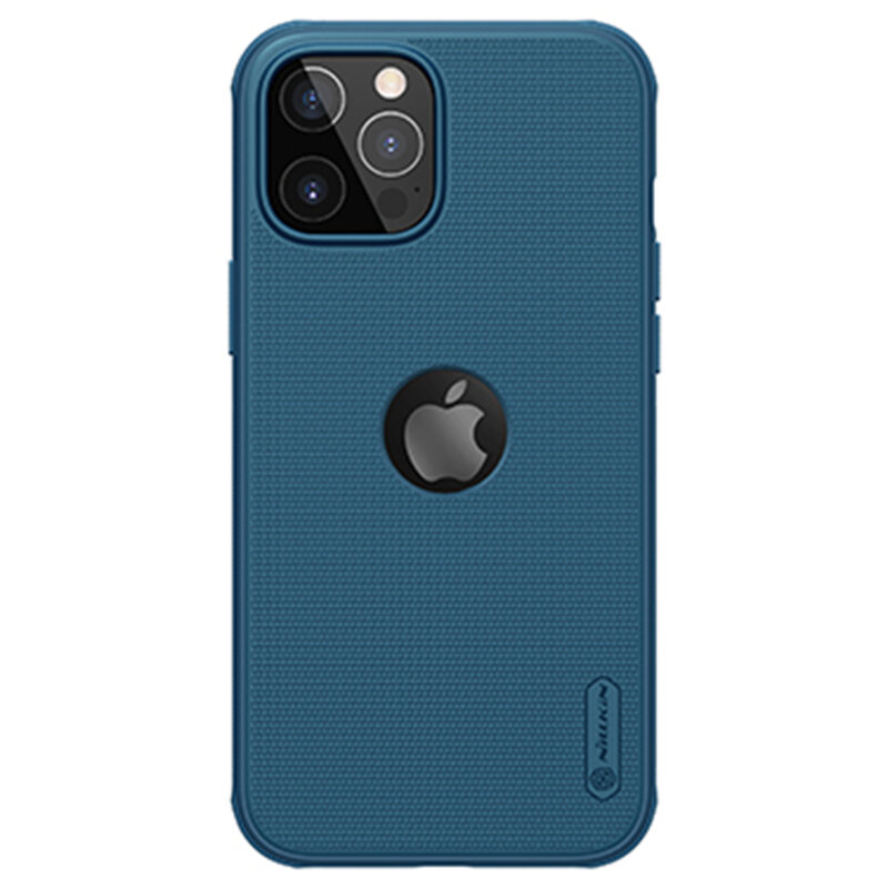 Husa iPhone 12 Pro Max Nillkin Super Frosted Shield, compatibila MagSafe - Blue