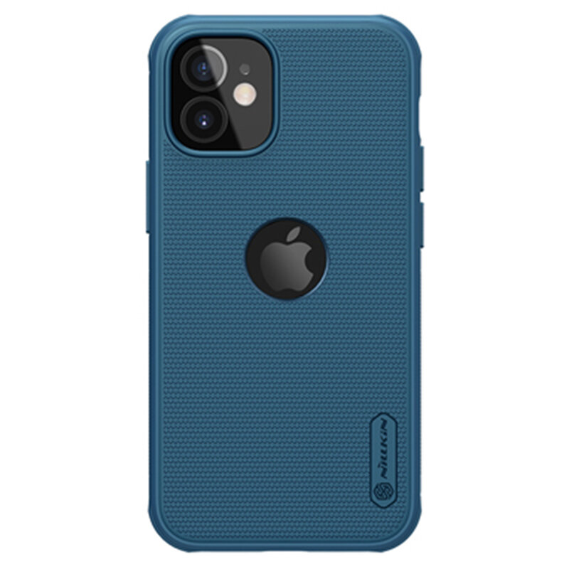 Husa iPhone 12 mini Nillkin Super Frosted Shield, compatibila MagSafe - Blue