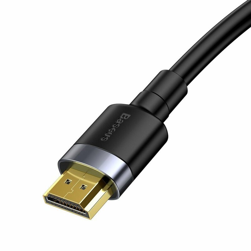 Cablu video Baseus HDMI la HDMI 4K, 60Hz, 3D, 18Gbps, 2m, gri, CADKLF-F01