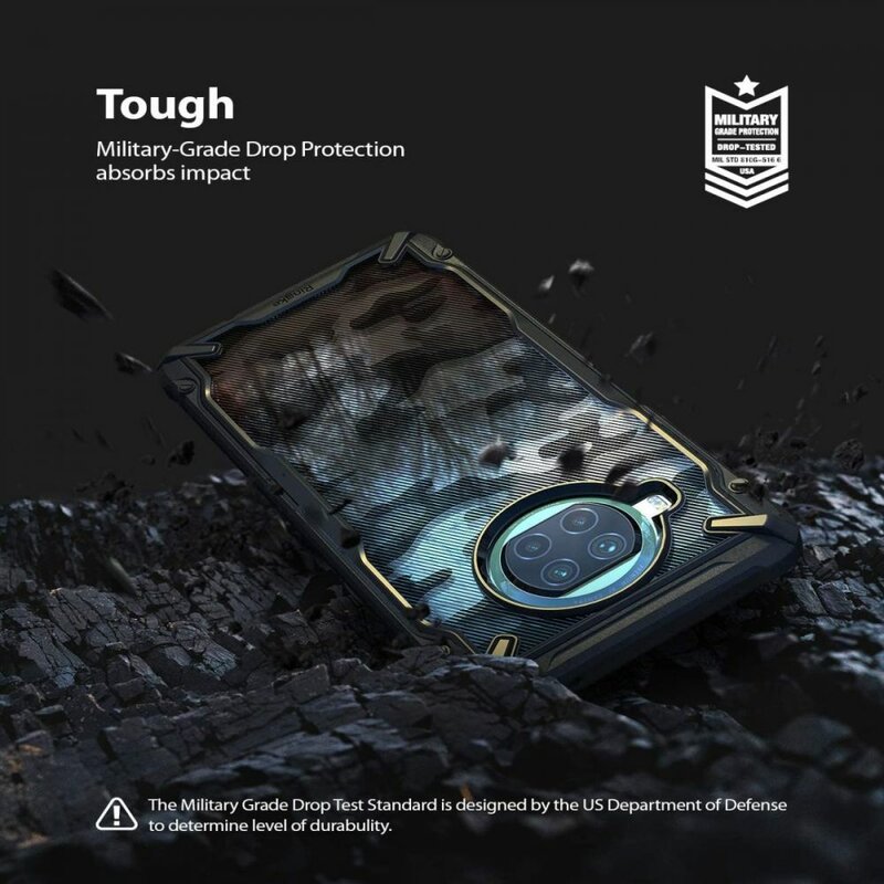 Husa Xiaomi Mi 10T Lite 5G Ringke Fusion X Design - Camo Black