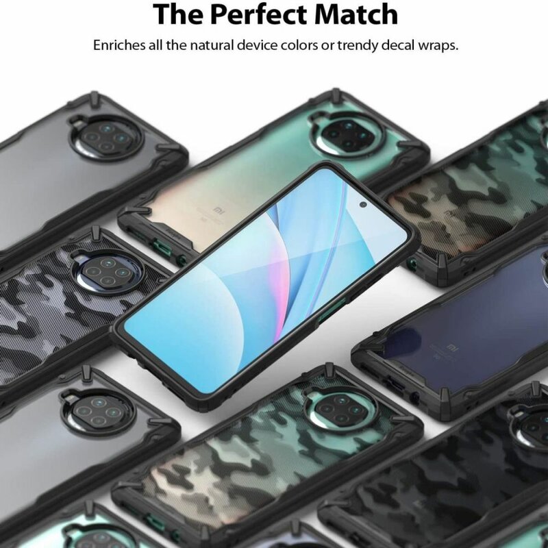 Husa Xiaomi Mi 10T Lite 5G Ringke Fusion X Design - Camo Black