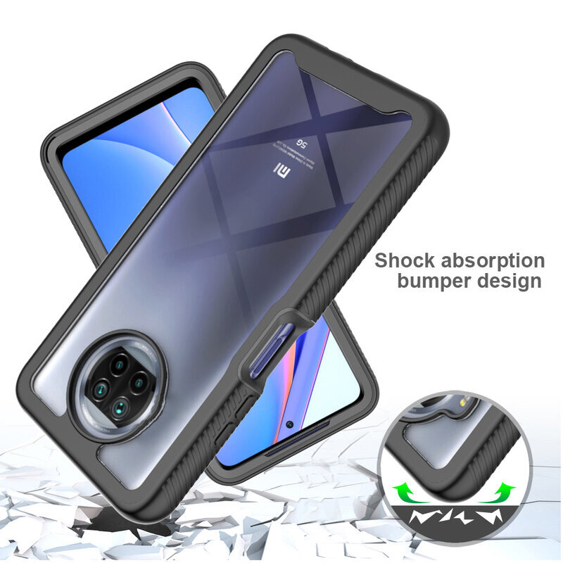 [Pachet 360°] Husa + Folie Xiaomi Redmi Note 9T 5G Techsuit Defense, Negru