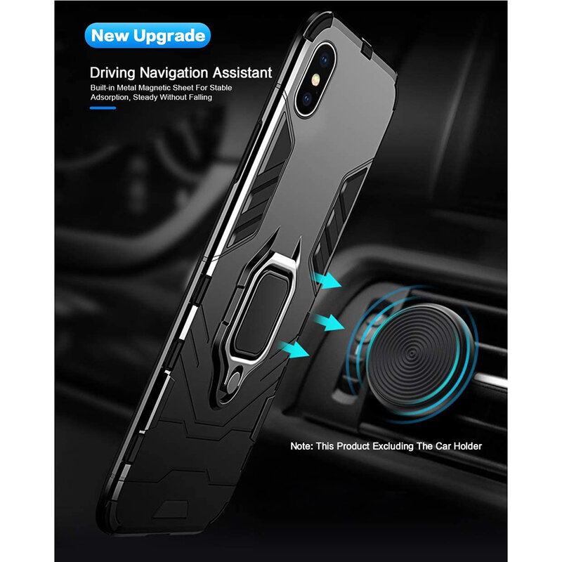 Husa iPhone X, iPhone 10 Techsuit Silicone Shield, Negru
