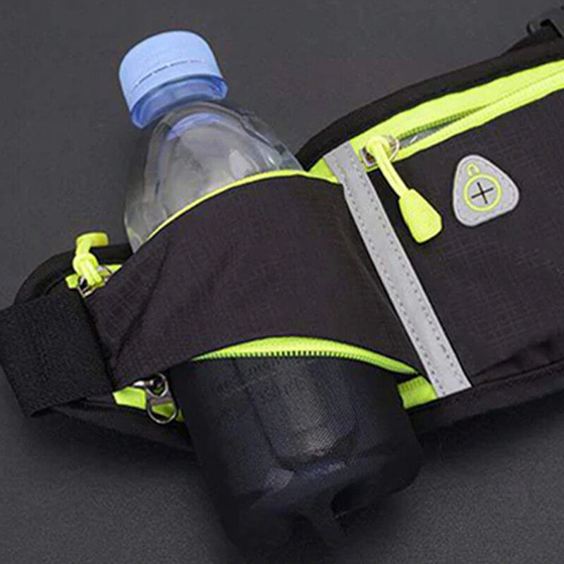 Borseta alergare Mobster cu banda reflectorizanta, albastru, CWL-1