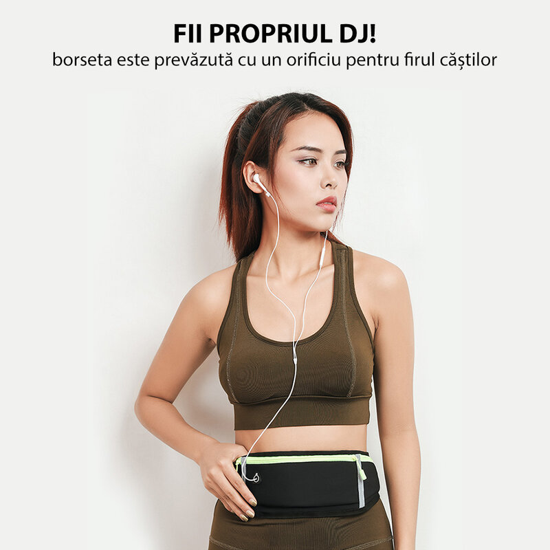 Borseta alergare Mobster cu banda reflectorizanta, portocaliu, CWL-1