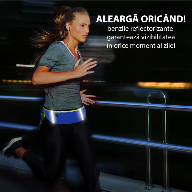 Borseta alergare Mobster cu banda reflectorizanta, portocaliu, CWL-1