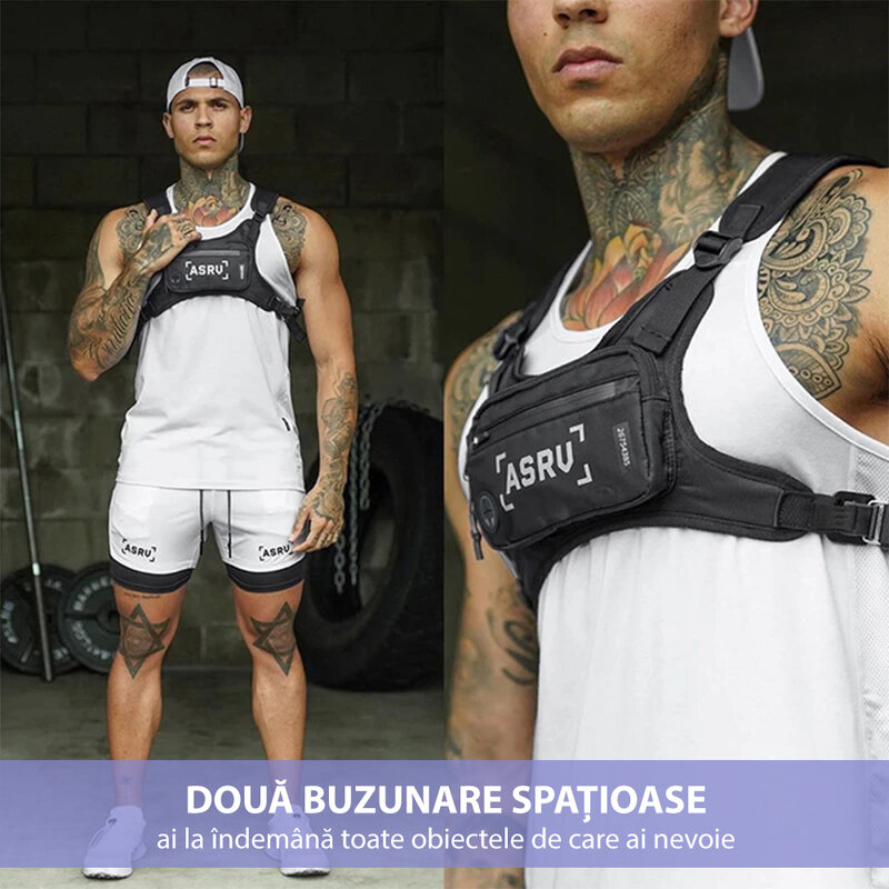 Vesta alergare Mobster, borseta piept pentru chei, telefon 4.5-6.5