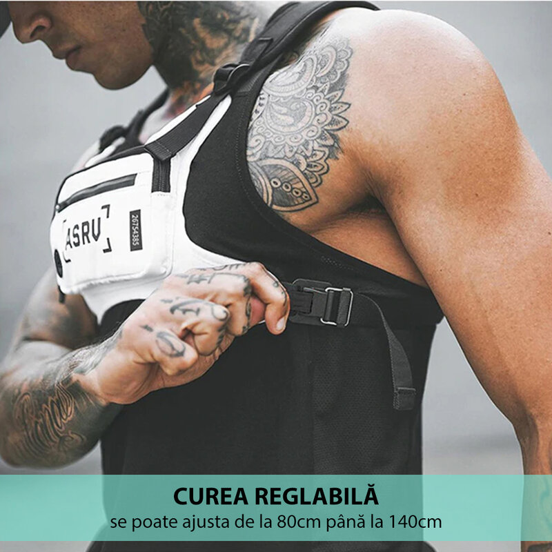 Vesta alergare Mobster, borseta piept pentru chei, telefon 4.5-6.5