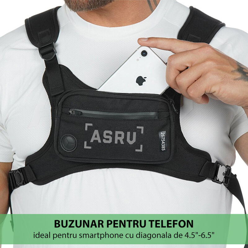 Vesta alergare Mobster, borseta piept pentru chei, telefon 4.5-6.5
