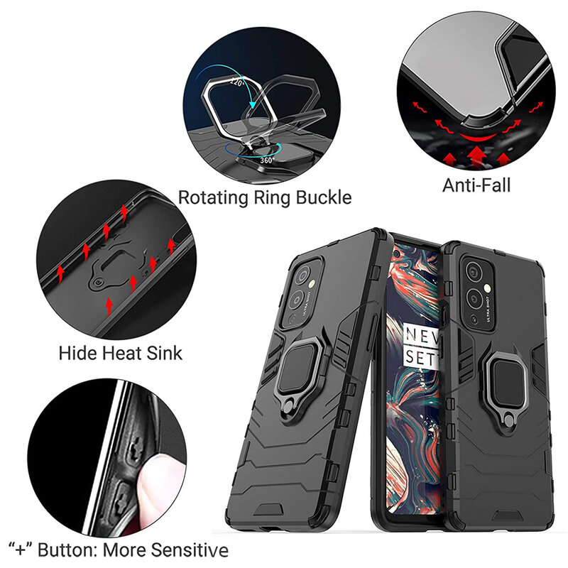 Husa OnePlus 9 Techsuit Silicone Shield, Negru