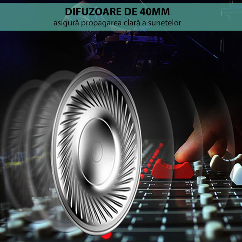 Casti wireless on-ear stereo CLIPtec, Bluetooth, negru, BBH506