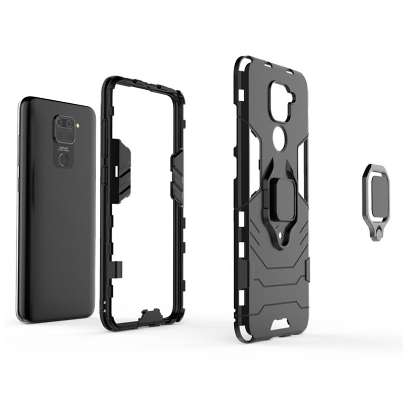 Husa Xiaomi Redmi Note 9 Techsuit Silicone Shield, Negru