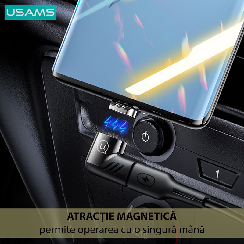 Convertor Usams AU13, adaptor Type-C la Type-C PD 100W, negru