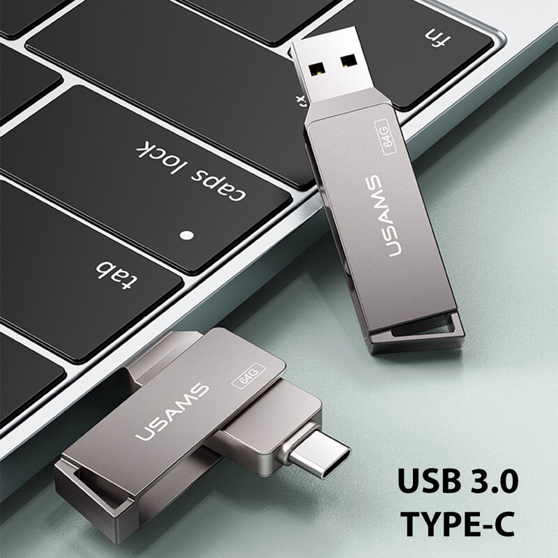 Stick de memorie USB, Type-C 32GB Usams flash drive, gri, US-ZB199
