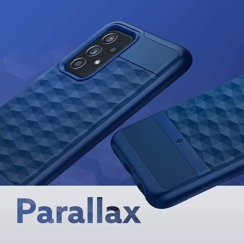 Husa Samsung Galaxy A52 4G Spigen Caseology Parallax, albastru