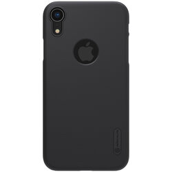 Husa iPhone XR Nillkin Super Frosted Shield, decupaj sigla, negru