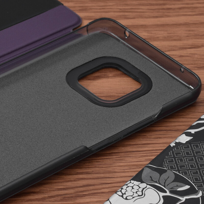 Husa Huawei Mate 20 Pro Eco Leather View Flip Tip Carte - Mov