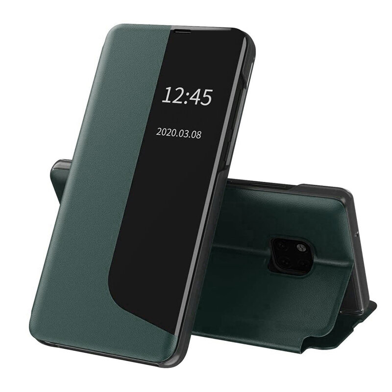 Husa Huawei Mate 20 Pro Eco Leather View Flip Tip Carte - Verde