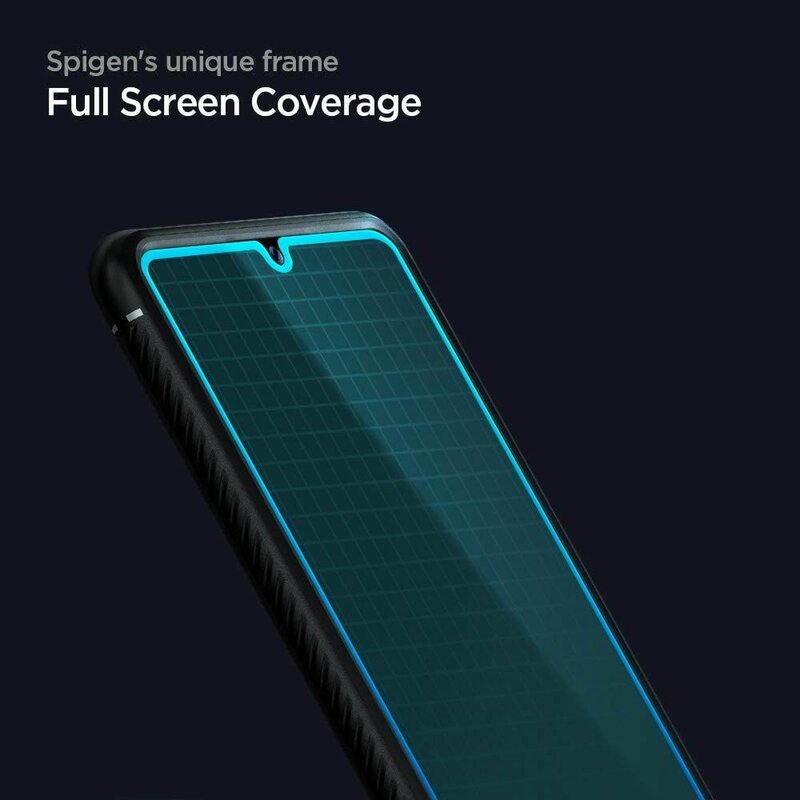 Folie Sticla Samsung Galaxy A42 5G Spigen Glas.t R Slim 9H - Black