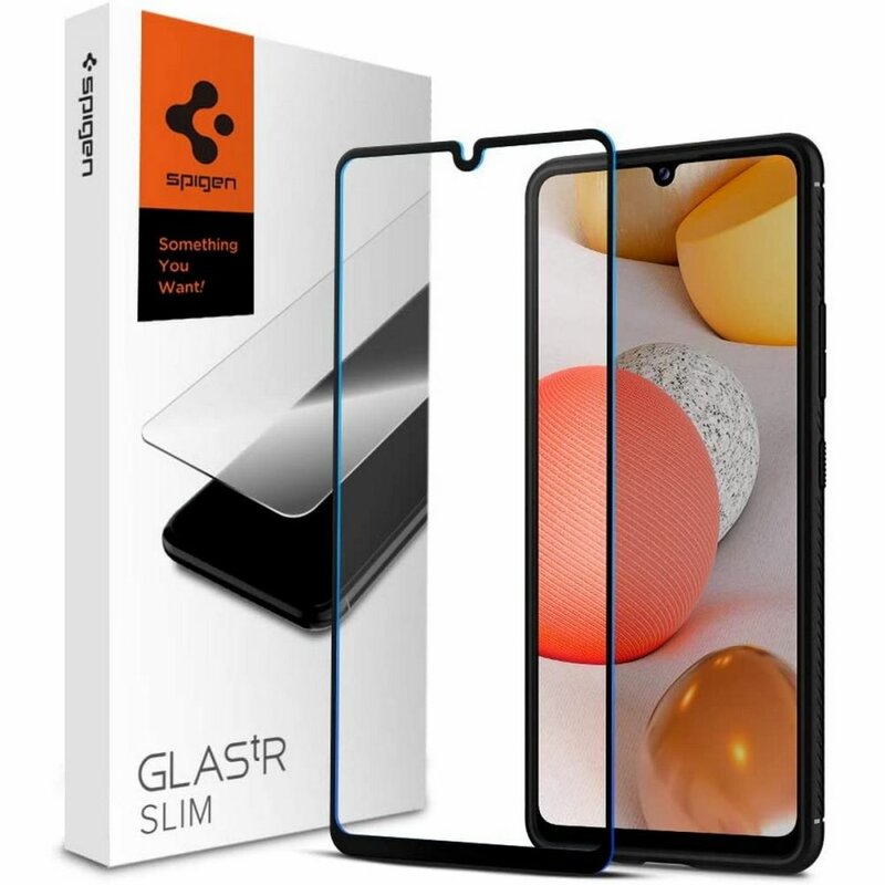 Folie Sticla Samsung Galaxy A42 5G Spigen Glas.t R Slim 9H - Black