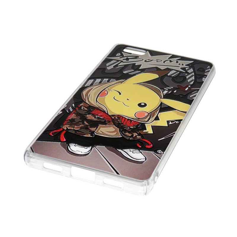 Husa Huawei P8 Lite Plastic cu Model Pokemon Cool Pikachu