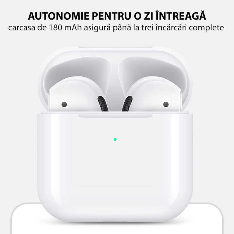Casti wireless in-ear Usams, TWS earbuds, Bluetooth, alb, BHUYY01