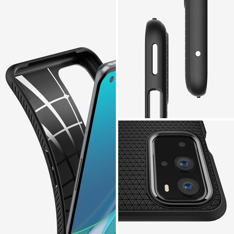 Husa OnePlus 9 Pro Spigen Liquid Air - Matte Black