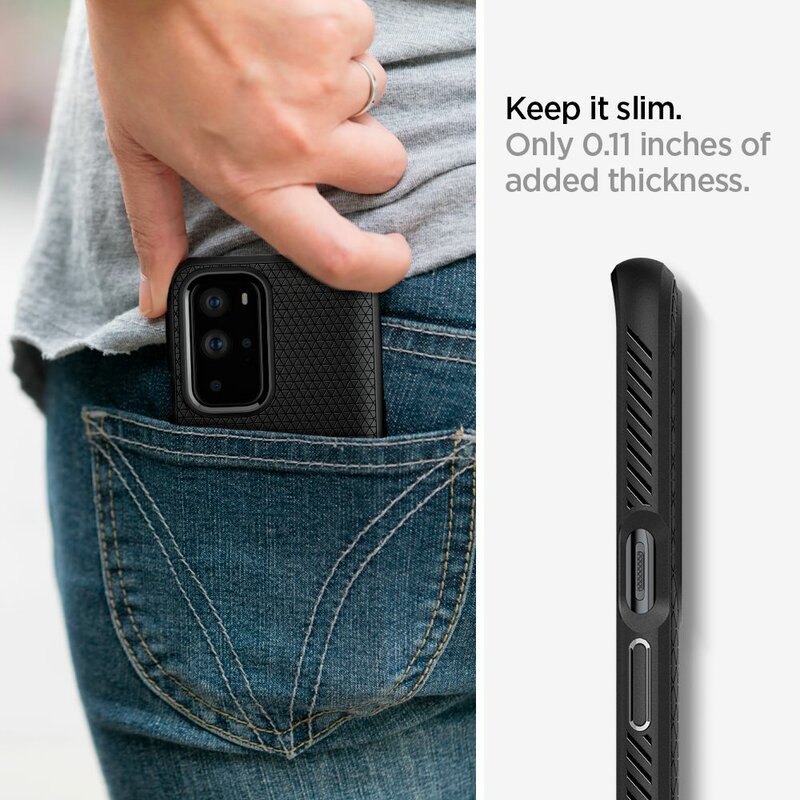 Husa OnePlus 9 Pro Spigen Liquid Air - Matte Black