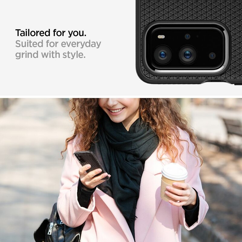 Husa OnePlus 9 Pro Spigen Liquid Air - Matte Black