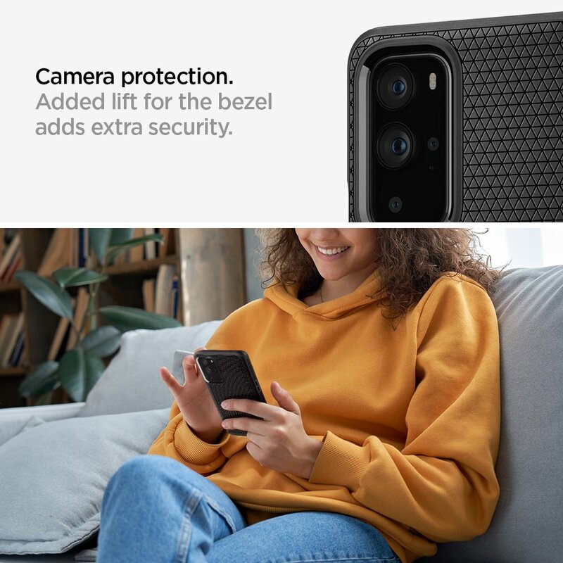 Husa OnePlus 9 Pro Spigen Liquid Air - Matte Black