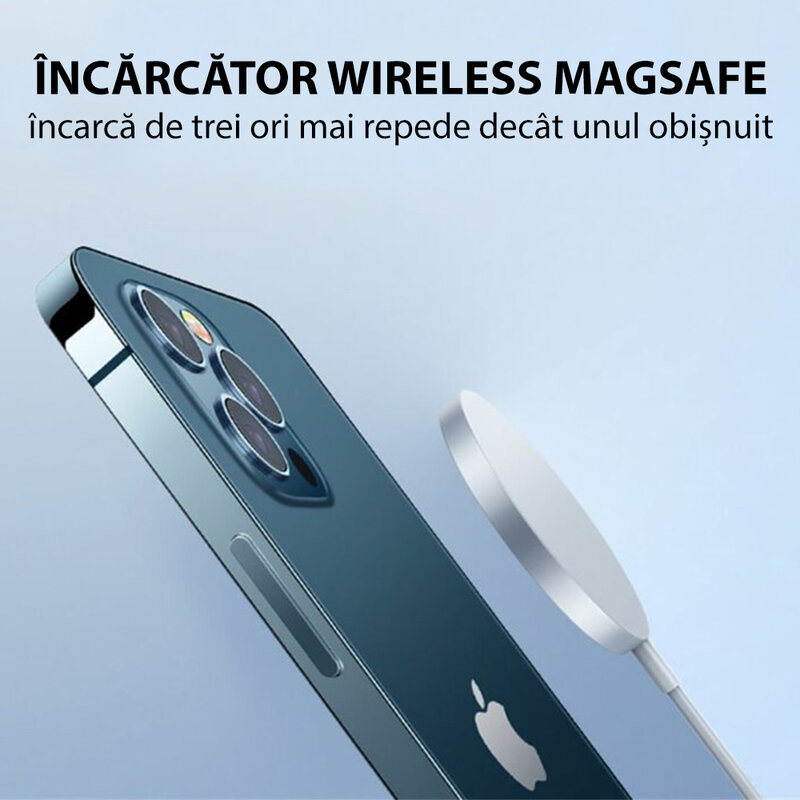 Incarcator iPhone 12 wireless MagSafe JoyRoom JR-A41, 15W, cablu Type-C, alb