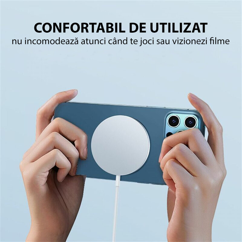 Incarcator iPhone 12 wireless MagSafe JoyRoom JR-A41, 15W, cablu Type-C, alb