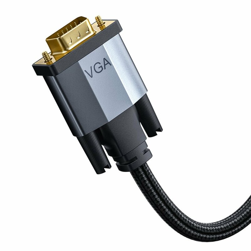 Cablu adaptor HDMI la VGA Baseus, convertor video Full HD, 2m, gri, CAKSX-K0G