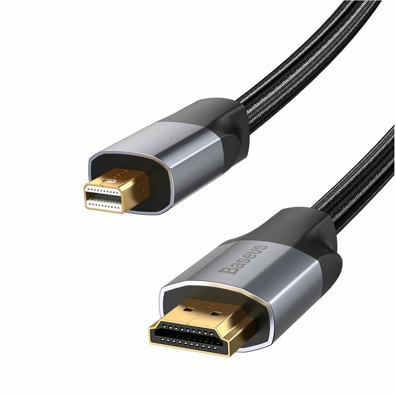 Cablu adaptor Mini DisplayPort la HDMI, adaptor video 4K@60Hz, 1m, gri, CAKSX-L0G