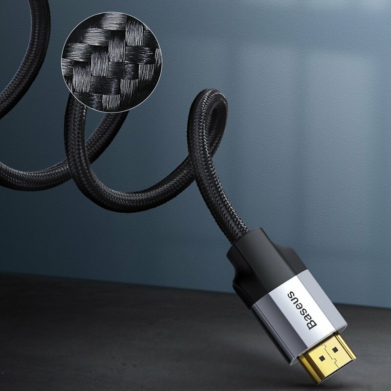 Cablu adaptor DisplayPort la HDMI Baseus, convertor video 4K@60Hz, 1m, gri, CAKSX-H0G