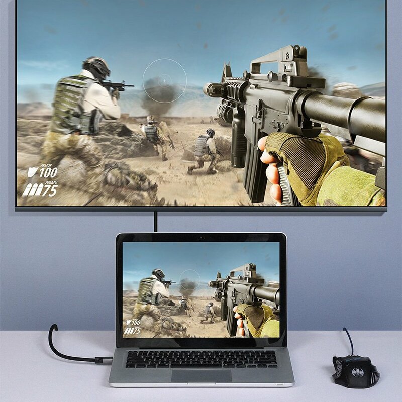 Cablu adaptor Mini DisplayPort la DisplayPort Baseus, 4K@60Hz, 3m, gri, CAKSX-P0G