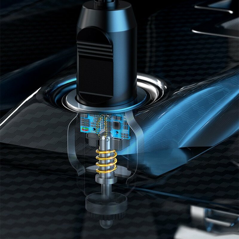 Compresor Auto, Pompa Electrica Portabila Baseus 12V 10A - CRCQB01-01 - Negru